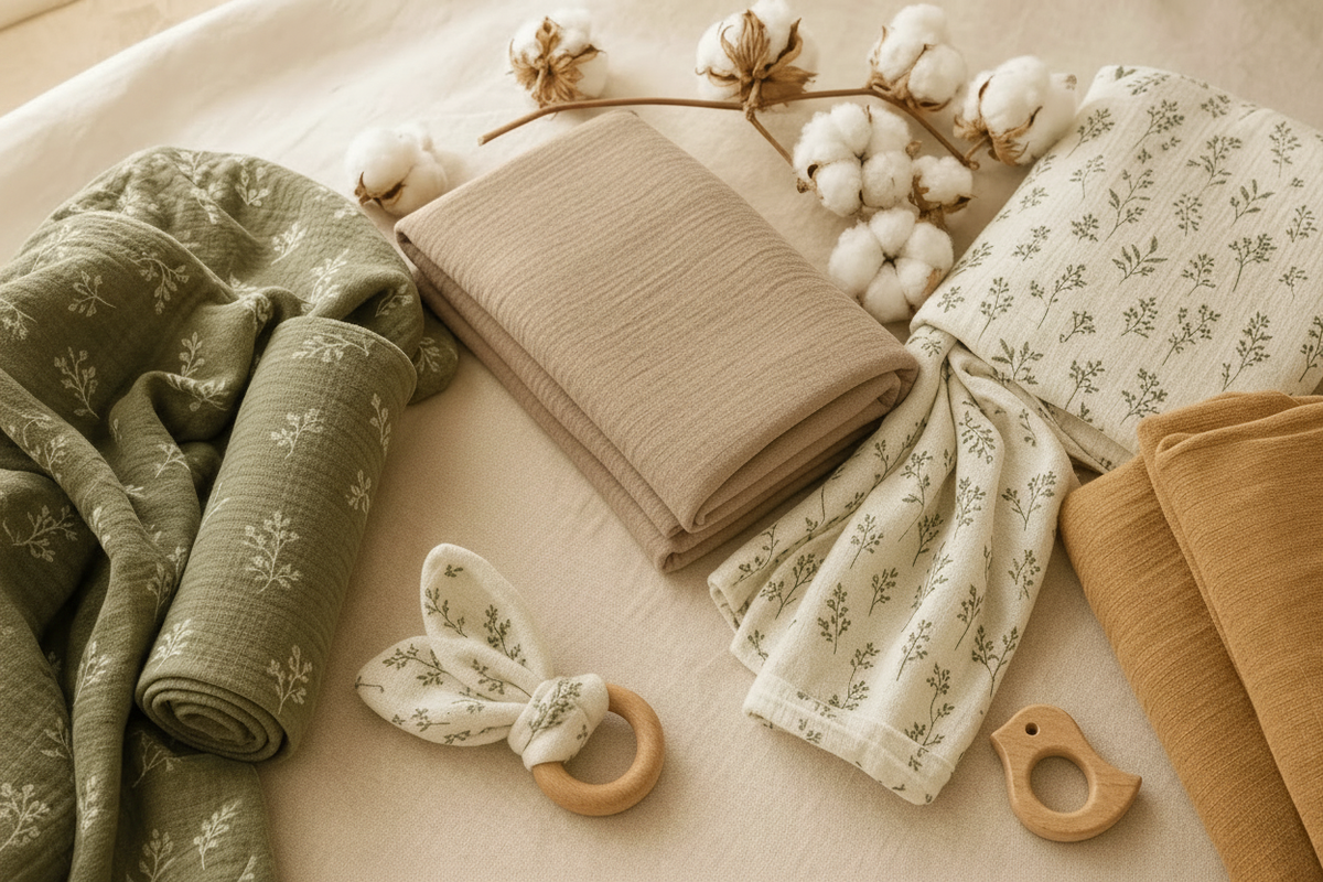 Flatlay without wooden rattle